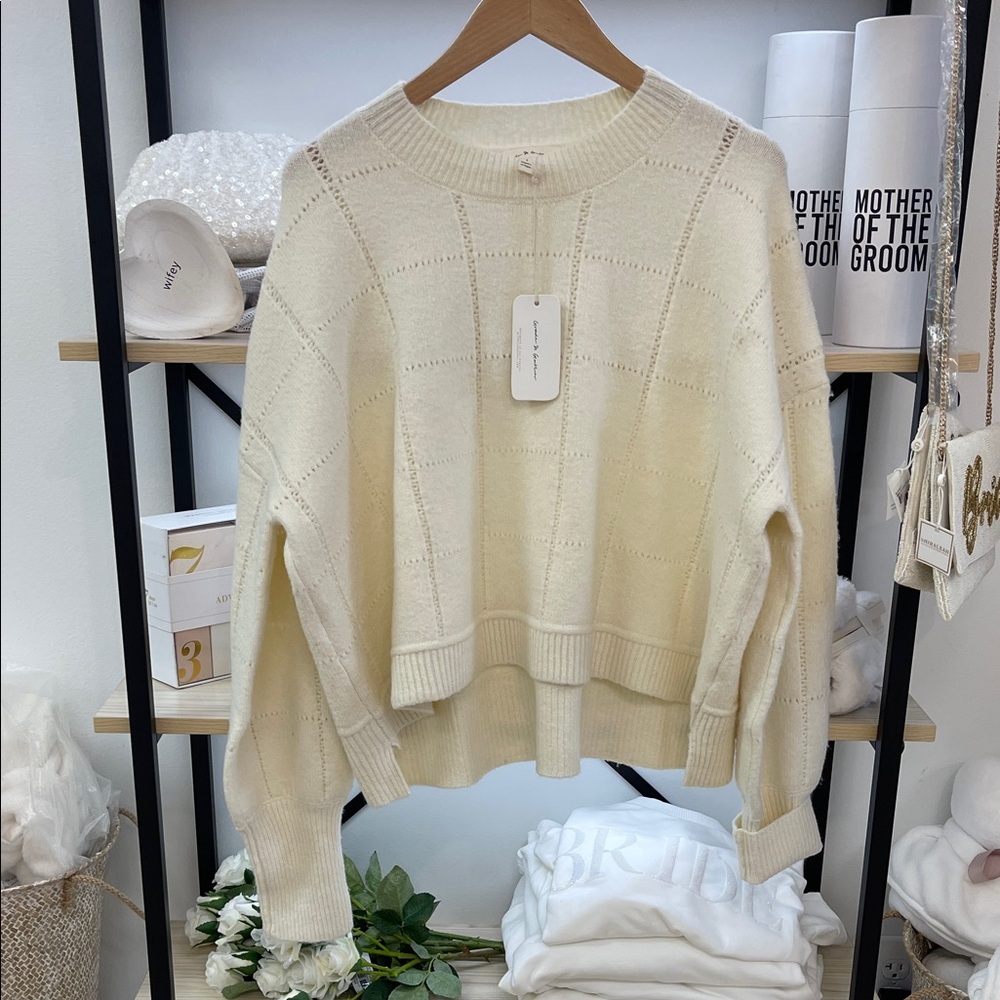 Cream Knit Pullover Sweater - Grade & Gather